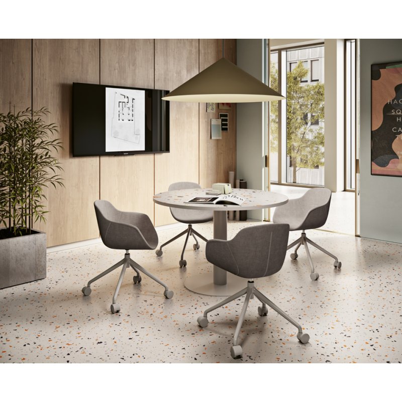 PAPERFLOW GANT visitor chair, 2-piece set, anthracite/black, 4 wheels